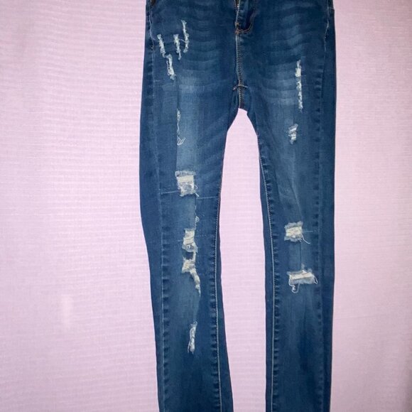 NWOT Bamboo Ripped Designer Jeans Made in the USA Inseam is 28" - Picture 4 of 16